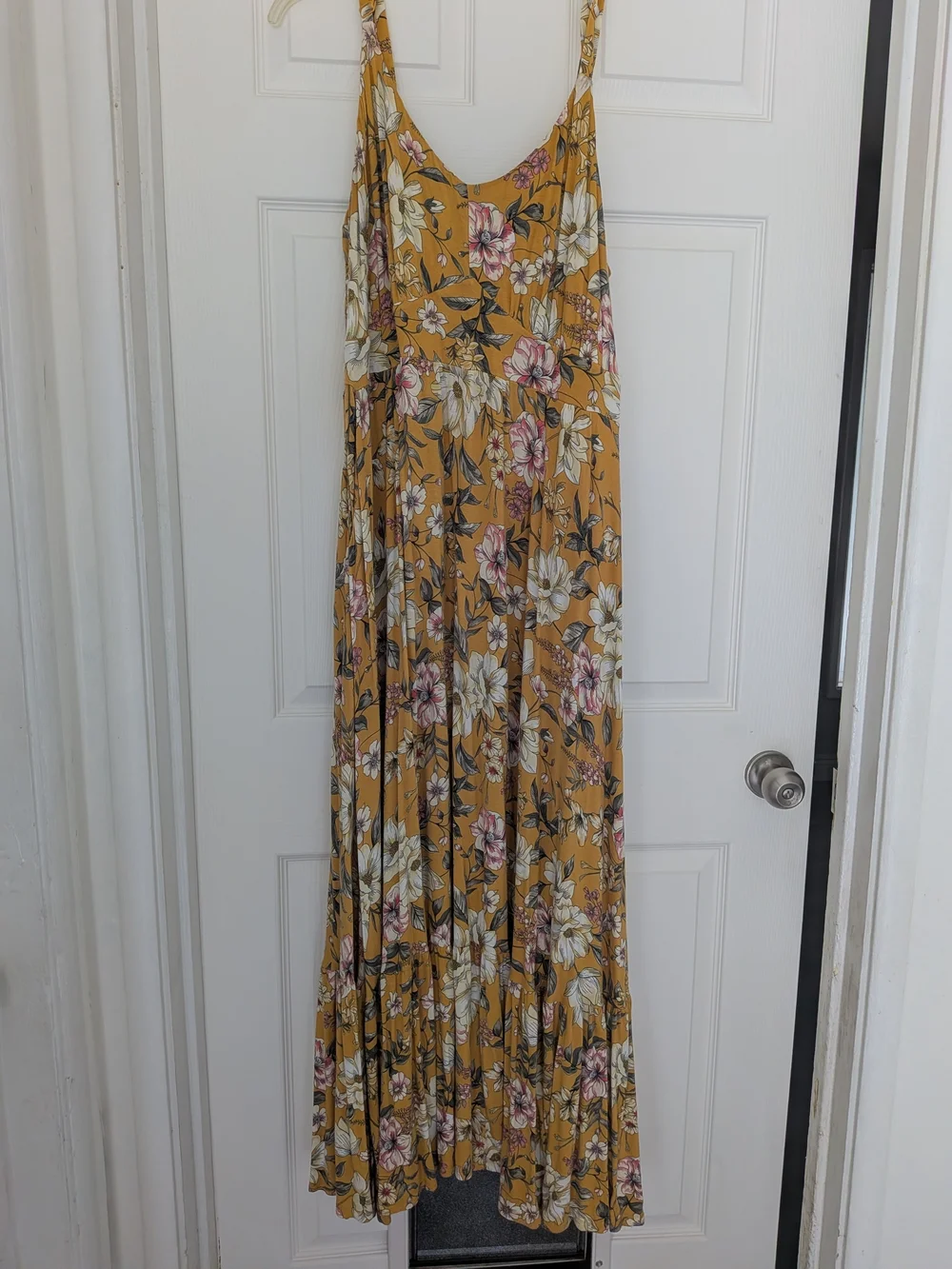 Torrid Size 3X Floral Maxi Dress with Pink & Cream Blooms